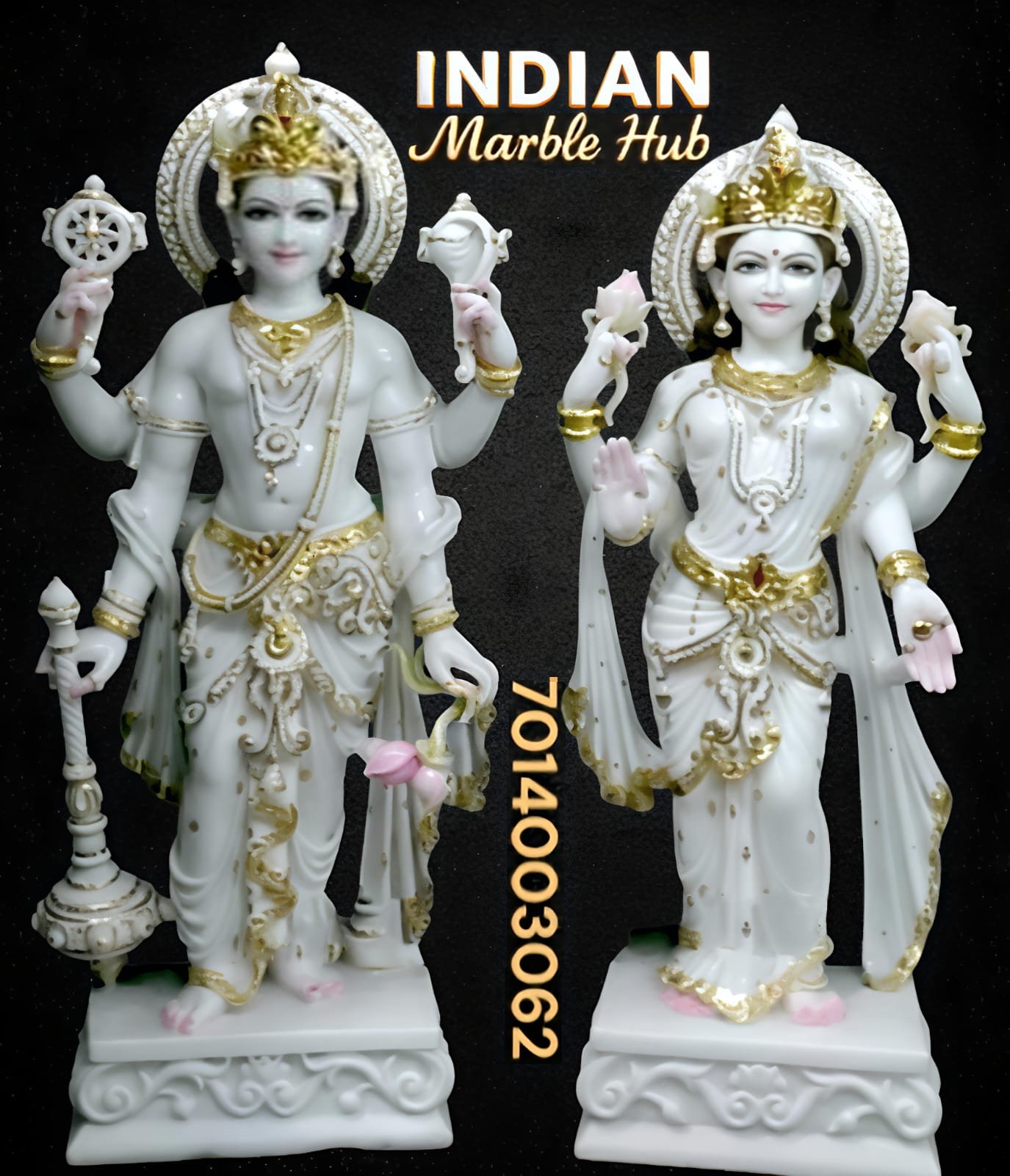 Marble Laxmi Narayan Statue